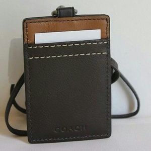 Coach leather lanyard